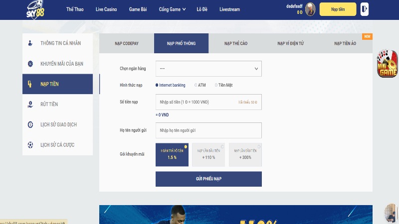 Nạp tiền FB88: Hướng dẫn các bước giao dịch tại nhà cái 2 Nạp tiền FB88 qua tài khoản ngân hàng