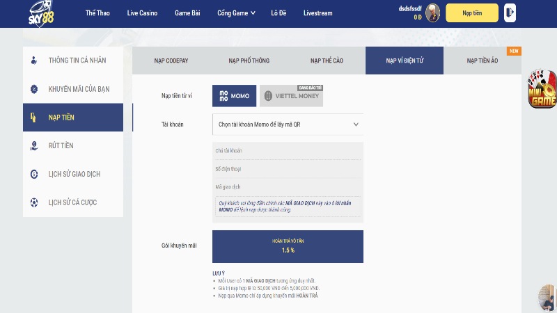 Nạp tiền FB88: Hướng dẫn các bước giao dịch tại nhà cái 4 Chuyển tiền qua Help2pay