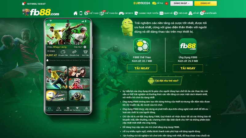 Đăng nhập FB88: Trải nghiệm hấp dẫn trên nền tảng uy tín 5 Người chơi tải app về điện thoại nếu chưa cài đặt